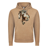 Vintage Coffee Mustang Horse Vintage Hoodie - LillyAllenDesigns
