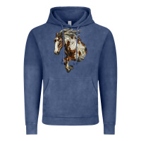 Vintage Denim Mustang Horse Vintage Hoodie - LillyAllenDesigns