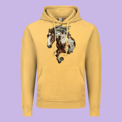 Mustang Horse Vintage Hoodie Designed By Lillyallendesigns