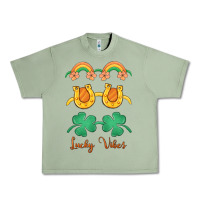 Oil Green lucky vibes st. patrick's day Urban Heavy Tee - MaliasSmallBusiness