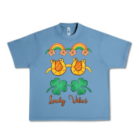 Pebble Blue lucky vibes st. patrick's day Urban Heavy Tee - MaliasSmallBusiness