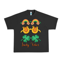 Pigment Black lucky vibes st. patrick's day Urban Heavy Tee - MaliasSmallBusiness