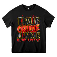 Black true crime junkie all day every day Heavy Core Tee - JahusDesignShop