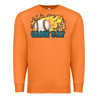 Carrot game day baseball leopard flames fireball Premium Sweatshirt - HowdyJamesFarm