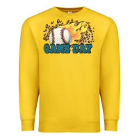 Lemon game day baseball leopard flames fireball Premium Sweatshirt - HowdyJamesFarm