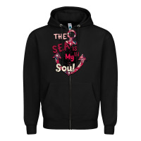 Black Summer decor The sea is in my Soul Zipper Hoodie - Bettercallsaul