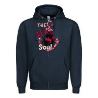 Navy Summer decor The sea is in my Soul Zipper Hoodie - Bettercallsaul