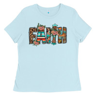 Baby Blue faith Ladies Tee - RacoonDesign