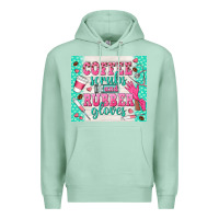Seafoam coffee scrubs and rubber gloves Premium Hoodie - TumblerDesignByShophia