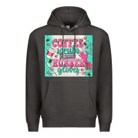 Smoke coffee scrubs and rubber gloves Premium Hoodie - TumblerDesignByShophia