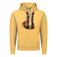 Vintage Mustard Belgian Horse Vintage Hoodie - LillyAllenDesigns