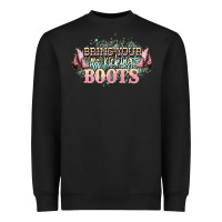 Black bring your ass kicking boots Heavyweight Sweatshirt - NancyCooperArtShop