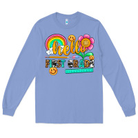 Colony Blue hello first grade Long Sleeve Tee - NancyCooperArtShop