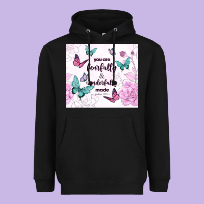 You Are Fearfully And Wonderfully Made Heavyweight Hoodie Designed By Tumblerdesignbyshophia