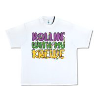 White rollin with my krewe Urban Heavy Tee - MaliasSmallBusiness