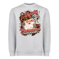 Heather Grey western howdy christmas Heavyweight Sweatshirt - MaliasSmallBusiness