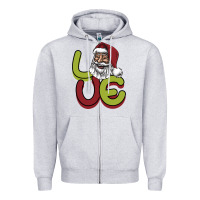 Heather Grey Love Christmas Zipper Hoodie - Bettercallsaul