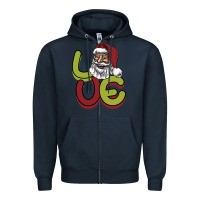 Navy Love Christmas Zipper Hoodie - Bettercallsaul