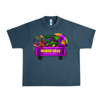 Midnight Navy mardi grass umbrella with truck Urban Heavy Tee - AdoDesignShop