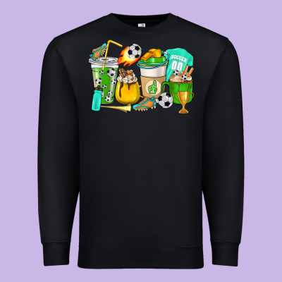 Football Coffee Cups Premium Sweatshirt Designed By Howdyjamesfarm
