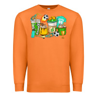 Carrot Football coffee cups Premium Sweatshirt - HowdyJamesFarm