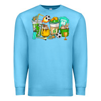 Ocean Blue Football coffee cups Premium Sweatshirt - HowdyJamesFarm