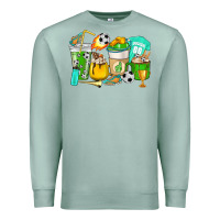 Seafoam Football coffee cups Premium Sweatshirt - HowdyJamesFarm