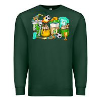 Sports Green Football coffee cups Premium Sweatshirt - HowdyJamesFarm