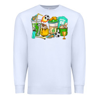 White Football coffee cups Premium Sweatshirt - HowdyJamesFarm