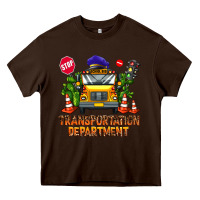 Chocolate Brown transportation department Heavy Core Tee - AdoDesignShop