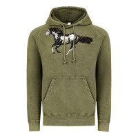 Vintage Olive American Paint Horse Vintage Hoodie - LillyAllenDesigns
