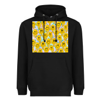 Black retro smiley faces Heavyweight Hoodie - TumblerDesignByShophia