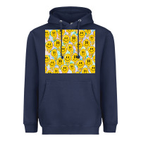 Navy retro smiley faces Heavyweight Hoodie - TumblerDesignByShophia