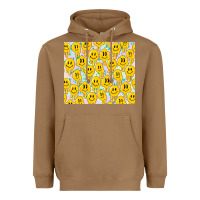 Toasted Coconut retro smiley faces Heavyweight Hoodie - TumblerDesignByShophia