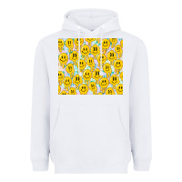 White retro smiley faces Heavyweight Hoodie - TumblerDesignByShophia