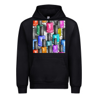 Black colorful nail polish seamless pattern bbs Urban Hoodie - BundleAndBundleShop