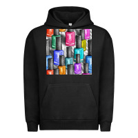 Pigment Black colorful nail polish seamless pattern bbs Urban Hoodie - BundleAndBundleShop