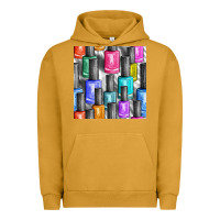 Pigment Peanut Butter colorful nail polish seamless pattern bbs Urban Hoodie - BundleAndBundleShop