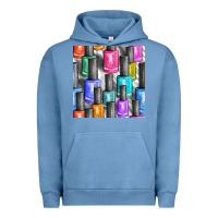 Pigment Pebble Blue colorful nail polish seamless pattern bbs Urban Hoodie - BundleAndBundleShop