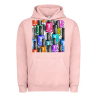 Pigment Salmon colorful nail polish seamless pattern bbs Urban Hoodie - BundleAndBundleShop