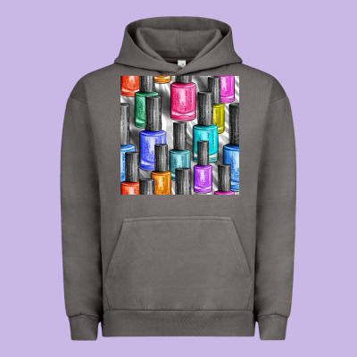Colorful Nail Polish Seamless Pattern Bbs Urban Hoodie Designed By Bundleandbundleshop