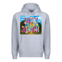 Heather Grey salty beach Premium Hoodie - TumblerDesignByShophia