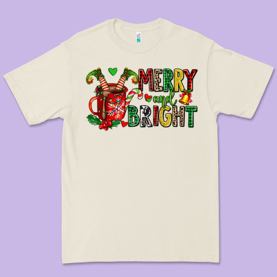 Merry And Bright Premium Tee Designed By Adodesignshop
