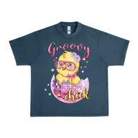 Midnight Navy groovy chick easter Urban Heavy Tee - MaliasSmallBusiness