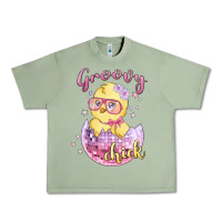 Oil Green groovy chick easter Urban Heavy Tee - MaliasSmallBusiness