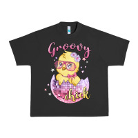 Pigment Black groovy chick easter Urban Heavy Tee - MaliasSmallBusiness