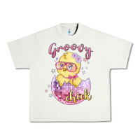 Pistachio groovy chick easter Urban Heavy Tee - MaliasSmallBusiness