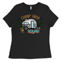 Black camp fire squad Ladies Tee - CowhideDigitalArt