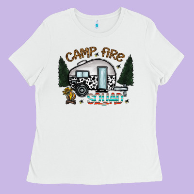 Camp Fire Squad Ladies Tee Designed By Cowhidedigitalart