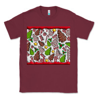 Burgundy Christmas Cakes Classic Tee - CowhideDigitalArt